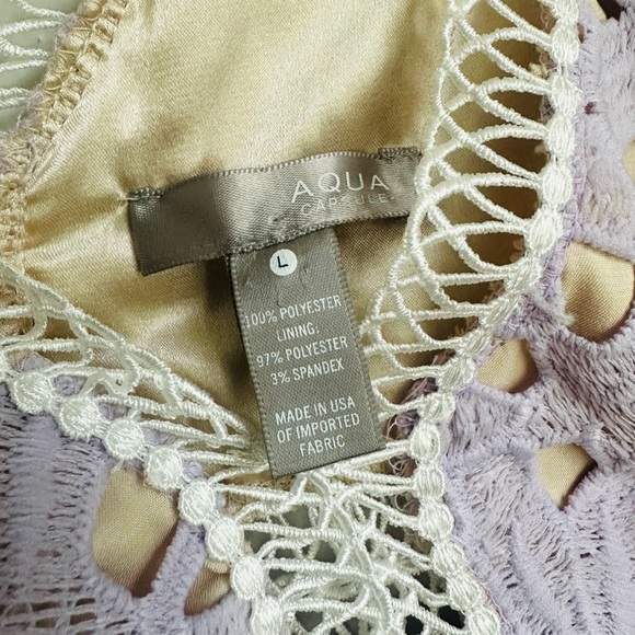 AQUA • Emma Lavender/Lilac Lace Midi Dress - Picture 9 of 10